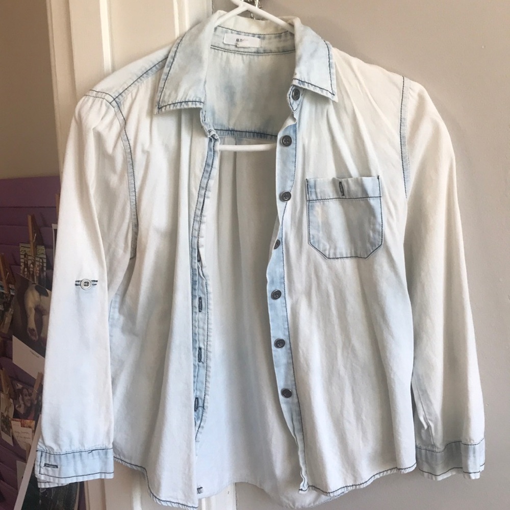 Faux Denim Flannel